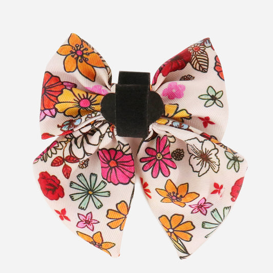 Flower Print Dog Bow Tie