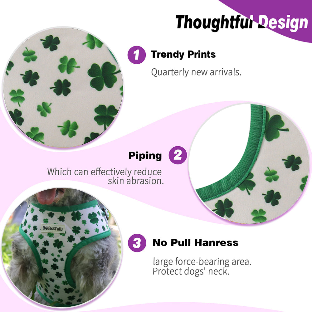 Bobotails Dog Harness, No-Pull Pet Harness with Leash Clips, Adjustable Soft Padded dog Accessories, Airmesh Breatheable Pet Cotton material Vest with Easy Control for Small and Medium Dogs