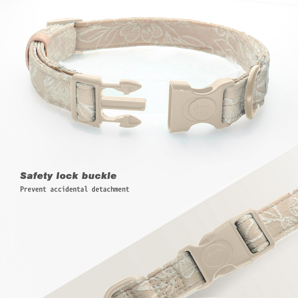 Bobotails Morning Glory of stylish and sturdy dog leash and collar for pets of all sizes - adjustable and comfortable