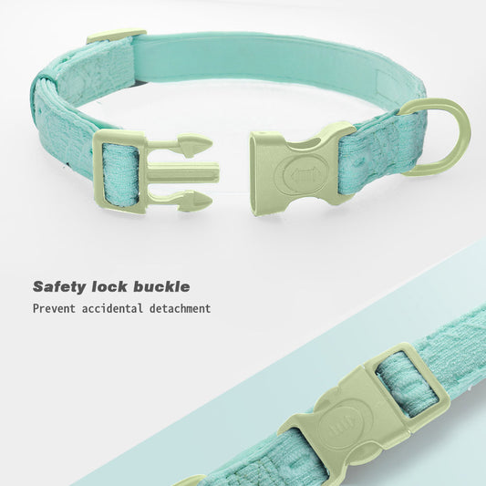 Silk embroidery dog collar with floral design for pets – BoboTails hot dog collar.