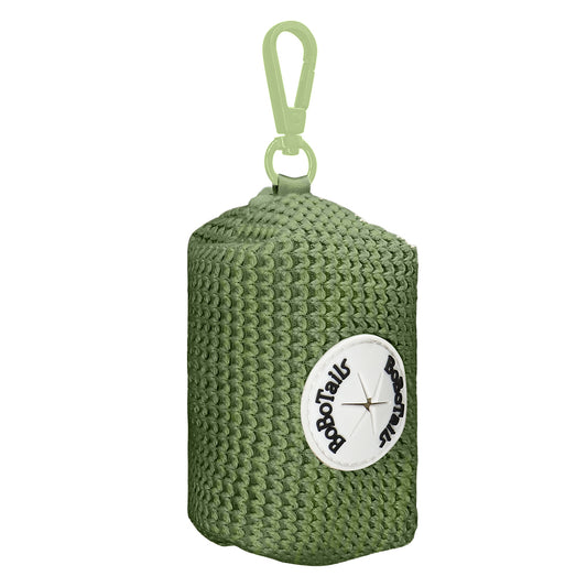 Bobotails sweater collection doggie poop bag holder lightweight pouch with zipper to hold waste bags and Carabiner on the leash backpack harness