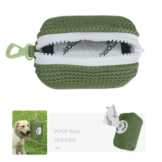 Bobotails Sweater stylish collection small dog carrier bag lightweight pouch with zipper to hold waste bags and Carabiner on the leash backpack harness