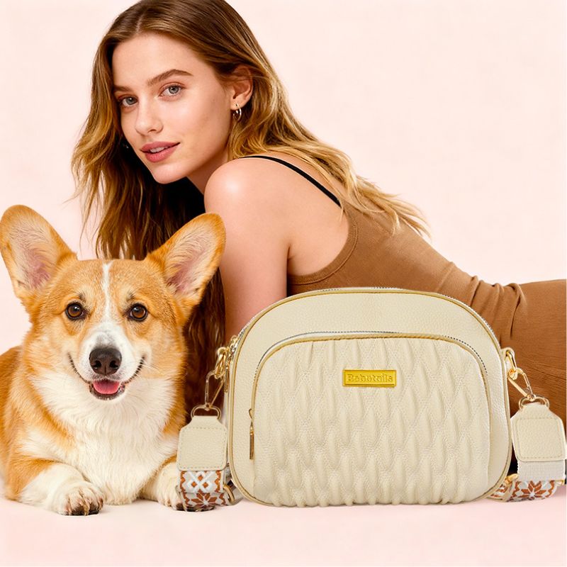 Bobotails matching dog and owner accessories system for dog walking bag