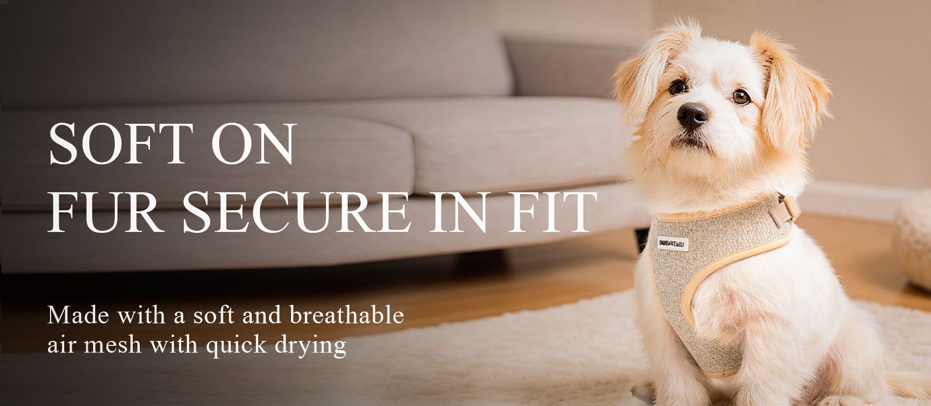 Bobotails soft and comfortable dog harness for small dog