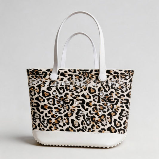 Leopard Print EVA Beach Basket - Matching Dog & Owner Style