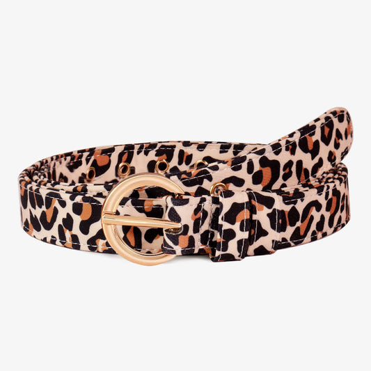 leopard printed women's belts women’s belt designed to match dog harness and accessories for elegant daily wear