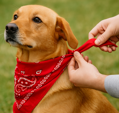How to Put a Bandana on a Dog?