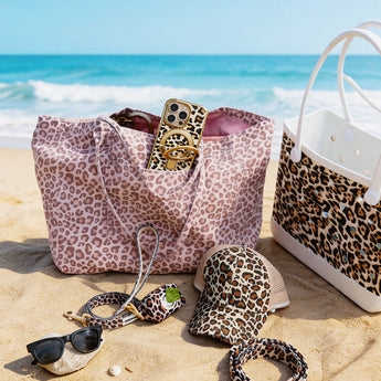 Leopard matching dog and owner accessories