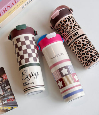 leopard printed coffee cup for dog dom