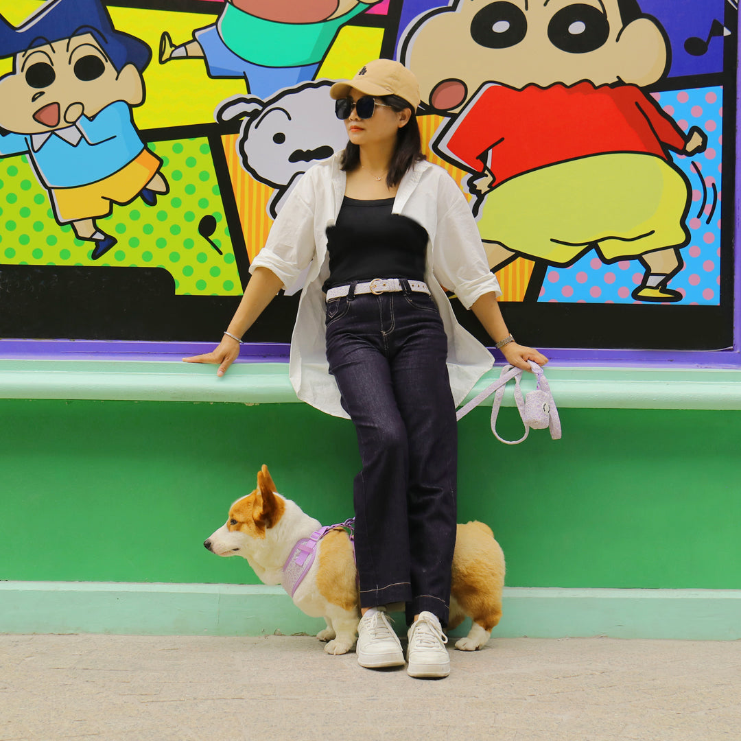 Lavender Lace 4-Piece Set – Romantic Matching Bundle with Women's Belt