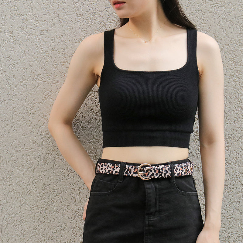 Leopard Print Woman Matching Belts