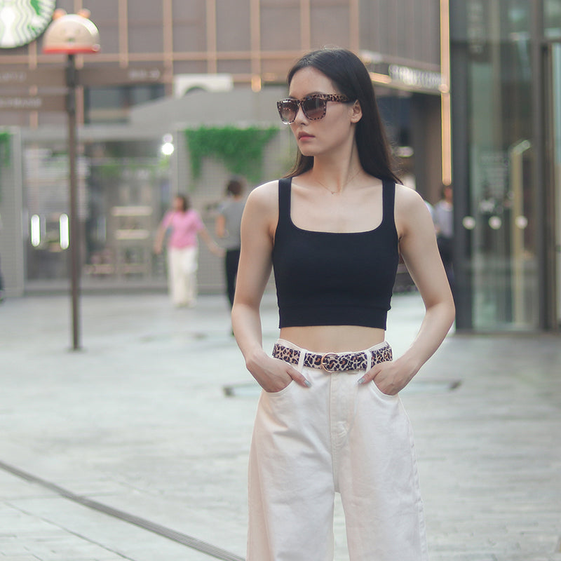 Leopard Print Woman Matching Belts