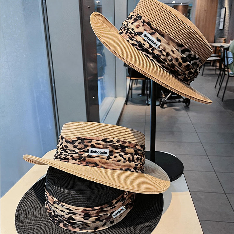 Leopard Print Straw Hat - Matching Dog & Owner Style