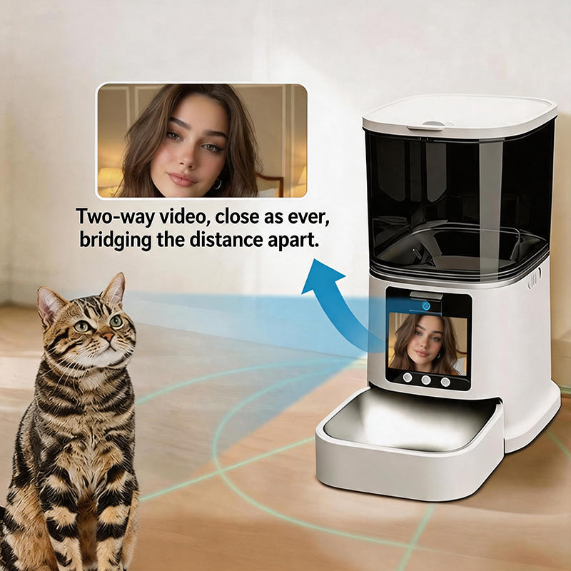 WiFi自動給餌器 – 猫と犬のためのスマートタイマー付きフードディスペンサー