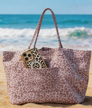 Leopard Print Canvas Tote Bag - Matching Dog & Owner Style