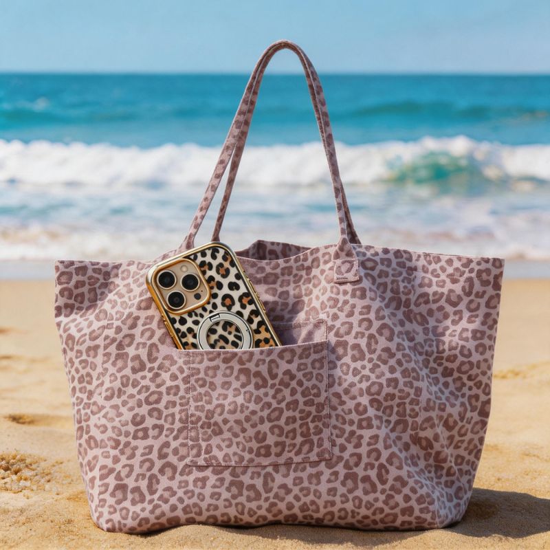 Leopard Print Canvas Tote Bag - Matching Dog & Owner Style