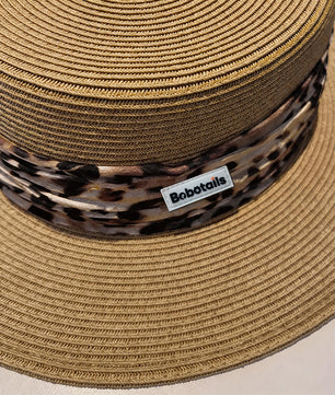 Leopard Print Straw Hat - Matching Dog & Owner Style
