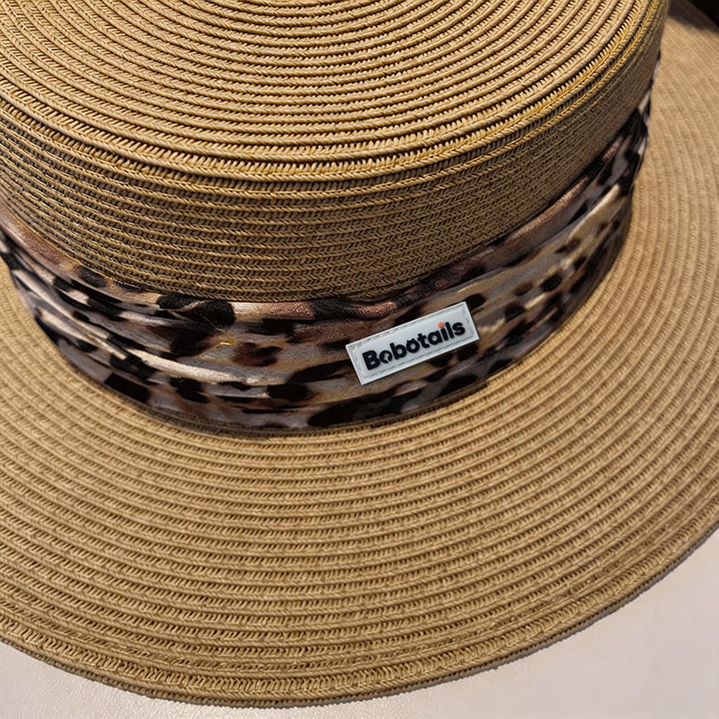 Leopard Print Straw Hat - Matching Dog & Owner Style