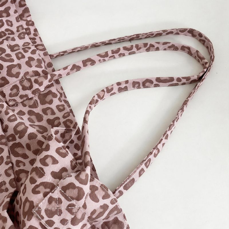 Leopard Print Canvas Tote Bag - Matching Dog & Owner Style