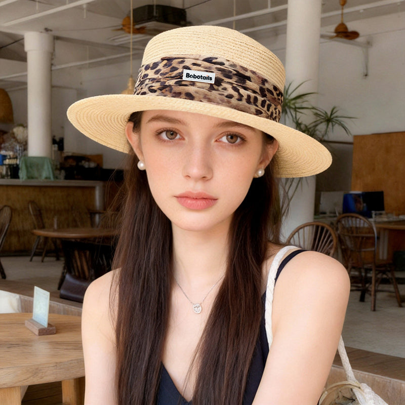 Leopard Print Straw Hat - Matching Dog & Owner Style