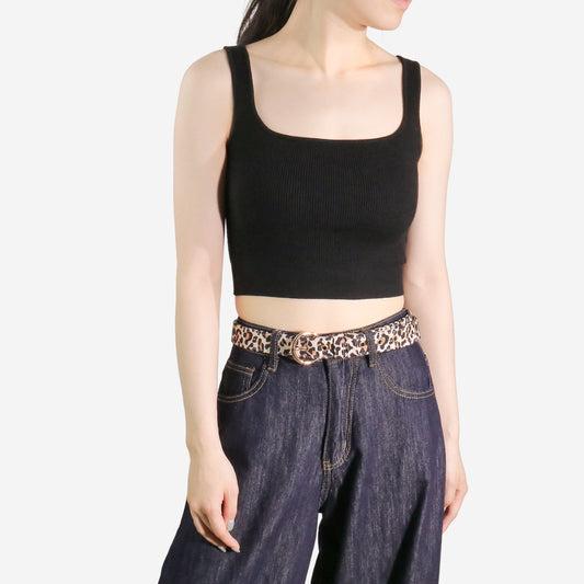 Leopard Print Woman Matching Belts