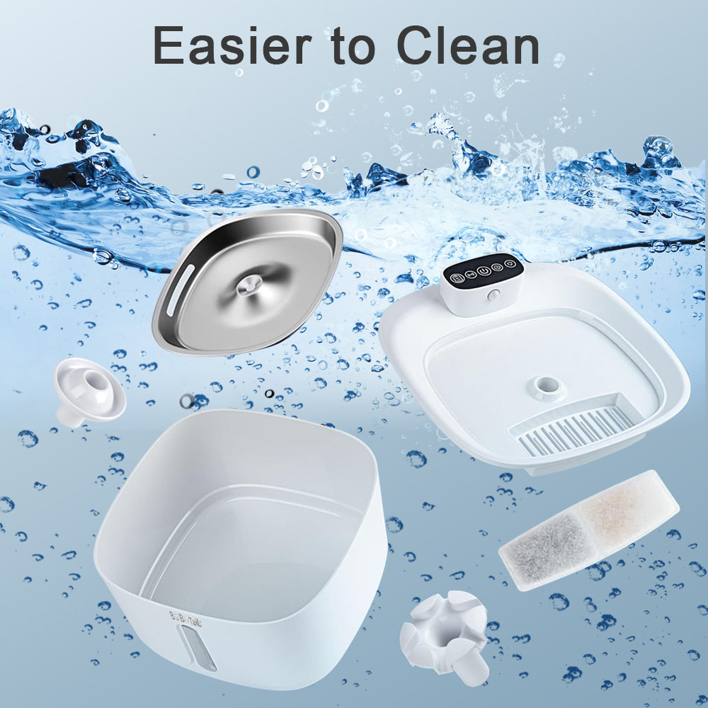 BPA-free cat water fountain with continuous fresh water supply