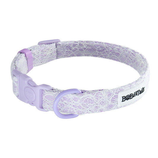 2024 Bobotails Lavender Purple New Collection Beauty of Lace Dog Collar For Small Dogs and Medium and Large Dogs