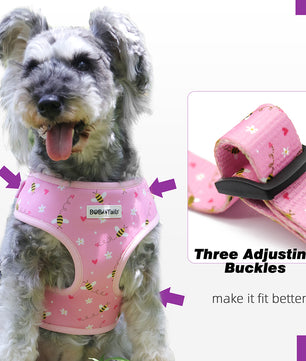 Bobotails 2024 Fashionable style Dog Walking Harness,No-Chock Step-in Reflective Breathable Lightweight Easy Walk Vest Harnesses for Small Medium Dogs