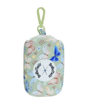 Bobotails Butterfly Printed collection Poop bag Holder pet lightweight pouch with zipper to hold waste bags 
