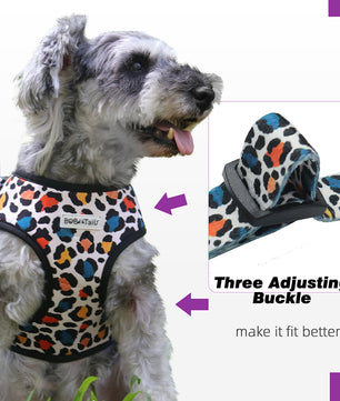 Bobotails Dog Harness,No Pull Dog Harness with 1 Dog Leash Clips, Adjustable Soft Padded Dog Vest, Airmesh Breatheable Pet Cotton material Vest with Easy Control for Small and Medium Size Dogs