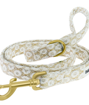 Bobotails Floral Brilliance collar and leash set, 2/3/5 FT Hands Free leash with Comfortable Padded Handl Small and Medium Dogs