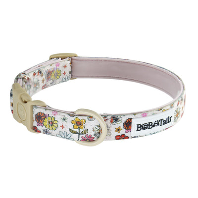 Flower Printed Dog Collar – Cheerful Adjustable Collar for Small & Medium Dogs