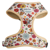 Bobotails Flower Printed Dog Harness,No Pull Harness with Adjustable Soft Padded and AirMesh Breathable Dog Vest for Small Medium Sized Dogs