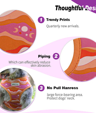 Bobotails Dog Harness, Harness Small Size Dog, Adjustable Soft Padded Dog Vest, Airmesh Breatheable Pet Cotton material Vest with Easy Control for Small and Medium Dogs