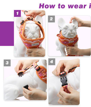 Bobotails Dog Harness, No-Pull Pet Harness with Leash Clips, Adjustable Soft Padded Tactical dog harness, Airmesh Breatheable Pet Cotton material Dog Harness for Small dogs for hiking,travelling,outdoor activities