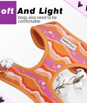 Bobotails Dog Harness, No-Pull Pet Harness with Leash Clips, Adjustable Soft Padded Dog Harness, Airmesh Breatheable Pet Cotton material Vest for hiking,travelling,outdoor activities