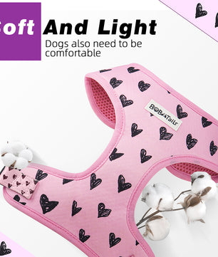 Bobotails Dog Harness, Harness Small Size Dog, Adjustable Soft Padded Dog Vest, Airmesh Breatheable Pet Cotton material Vest with Easy Control for Small and Medium Dogs