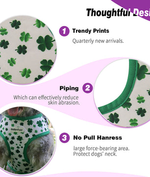 Bobotails Dog Harness, No-Pull Pet Harness with Leash Clips, Adjustable Soft Padded dog Accessories, Airmesh Breatheable Pet Cotton material Vest with Easy Control  for Small and Medium Dogs