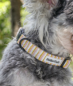 Bobotails Ocean Wave Ripple Dog Collars,Adjustable Dog Leash and Collar Lightweight and Comfortable Knited Material for Small and Medium Dogs