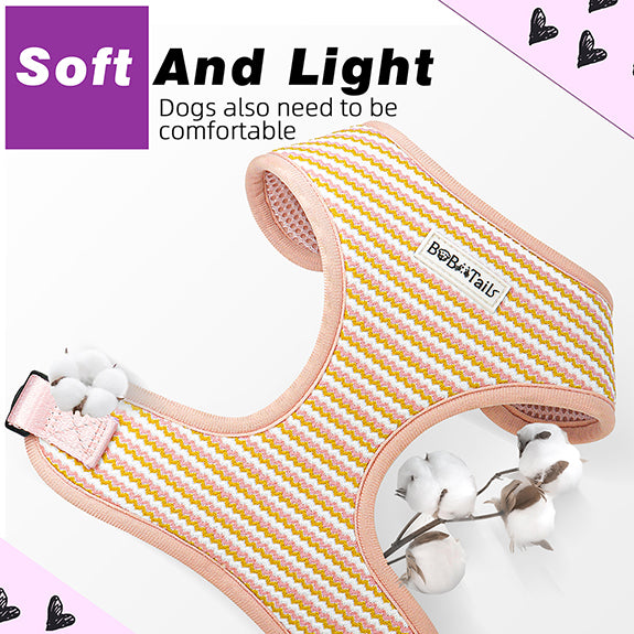Bobotails Dog Harness, No-Pull Pet Harness with Leash Clips, Adjustable Soft Padded Tactical dog harness, Airmesh Breatheable Pet Cotton material dog harness with name for hiking,travelling,outdoor activities