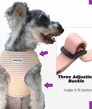Bobotails Dog Harness,puppy harness and leash set training, Airmesh Breatheable Pet Cotton material Vest with Easy Control for Small and Medium Dogs-nude