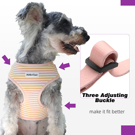 Bobotails Dog Harness,puppy harness and leash set training, Airmesh Breatheable Pet Cotton material Vest with Easy Control for Small and Medium Dogs-nude