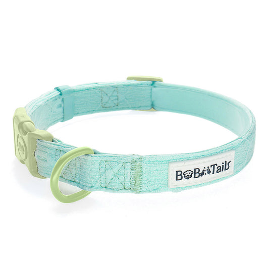 Bobotails Silk Embroidery Training Dog Collars,Adjustable Custom Pet Collars of Lightweight and Comfortable Knited Material for Small  Medium and Large Dogs