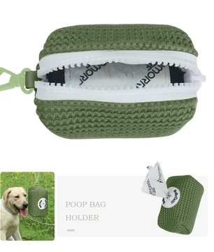 Bobotails Sweater stylish collection small dog carrier bag lightweight pouch with zipper to hold waste bags and Carabiner on the leash backpack harness 