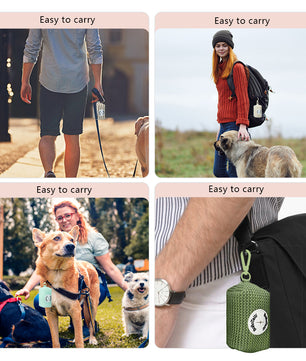 Bobotails Sweater stylish collection squeeze pouch holder lightweight pouch with zipper to hold waste bags and Carabiner on the leash backpack harness 