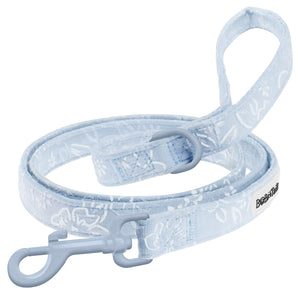 Morning Glory floral-patterned dog leash and collar set with reflective trim for safety