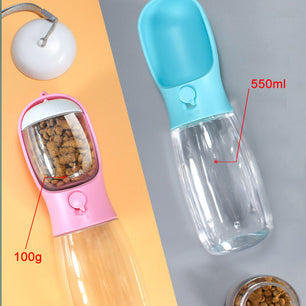 Bobotails travel size bottles with Food Container, Travel Puppy Water Bowl, Portable Pet Dispenser, Dog Stuff Accessories Items, Puppy Essentials Necessities for Cat Walking and Hiking Dog Gift