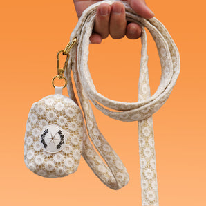 Bobotails floral brilliance dog waste bags holder for leash
