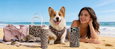 Bobotails leopard beach collection matching dog and owner outfits collection