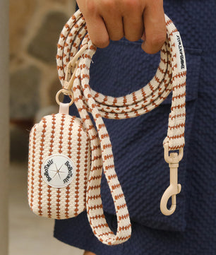 Bobotails small grain dog training leash with poop bag holder for small to medium dog